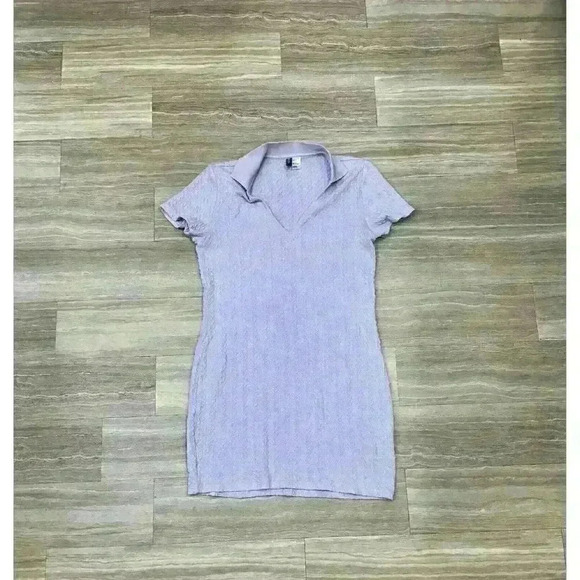 H&M Collared Bodycon Dress - Lavender - Size XL - Picture 2 of 6